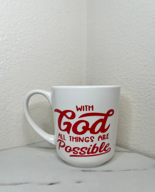 16 oz. "With God All Things Are Possible" Hot Color Changing Mug