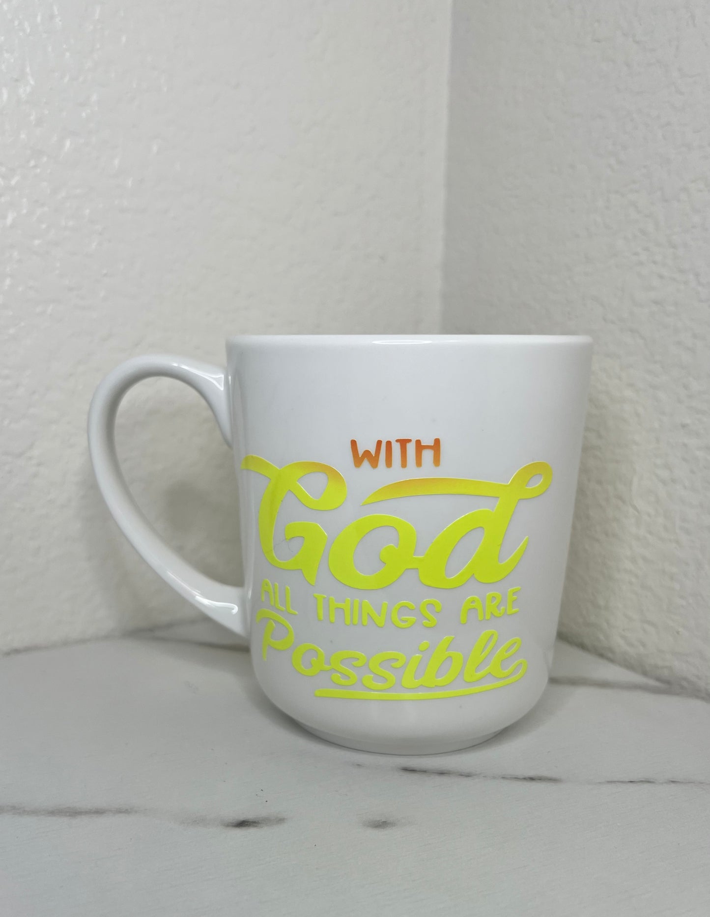 16 oz. "With God All Things Are Possible" Hot Color Changing Mug