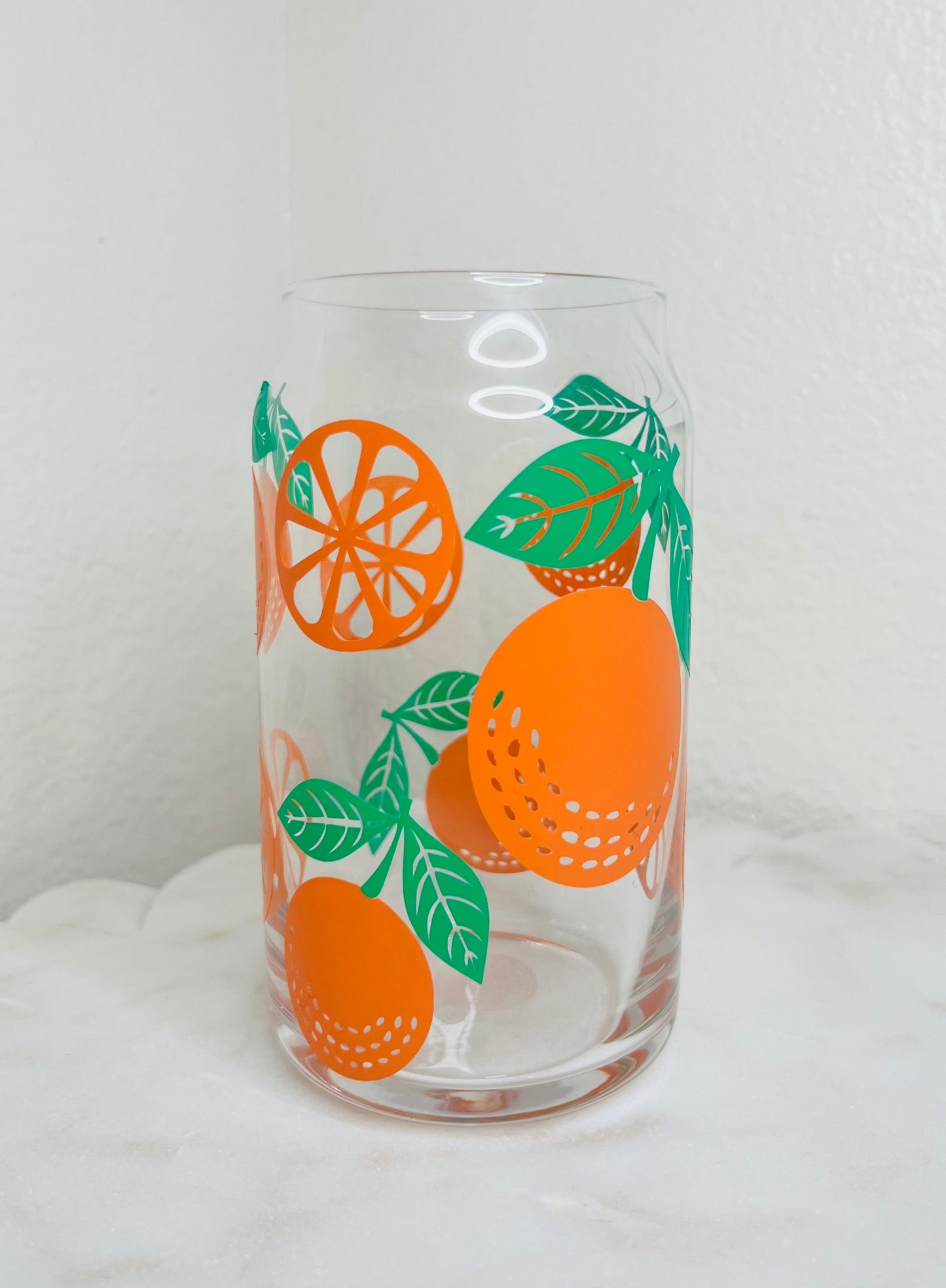 17 oz. Orange Beer Glass Cup