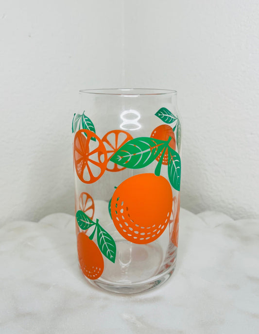 17 oz. Orange Beer Glass Cup