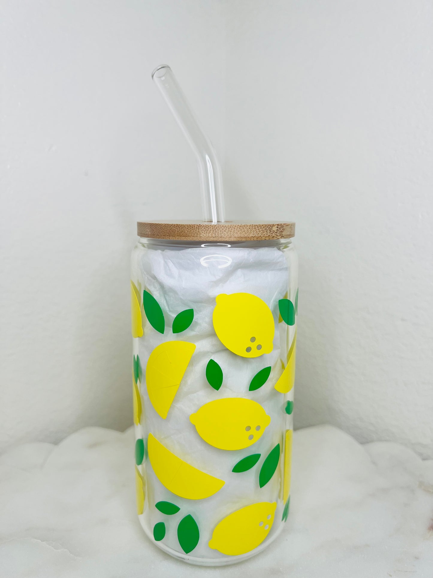 16 oz. Lemon Glass Cup Set